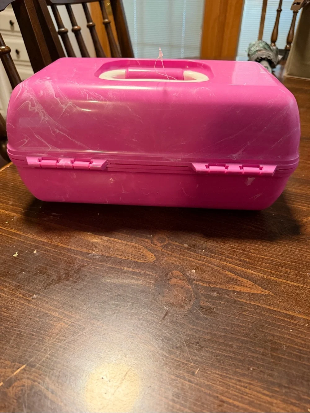 Caboodles Pink Marbleized Carrying Case with Handle